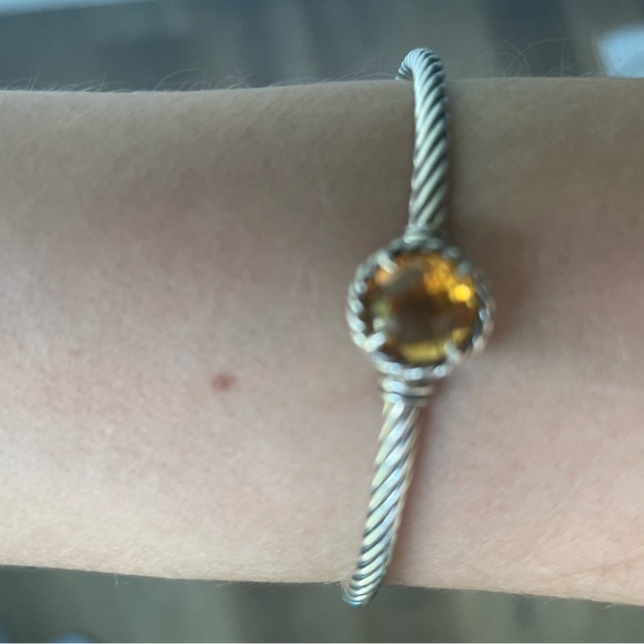 David Yurman Chatelaine Sterling Silver Citrine Bracelet Small - Picture 7 of 10